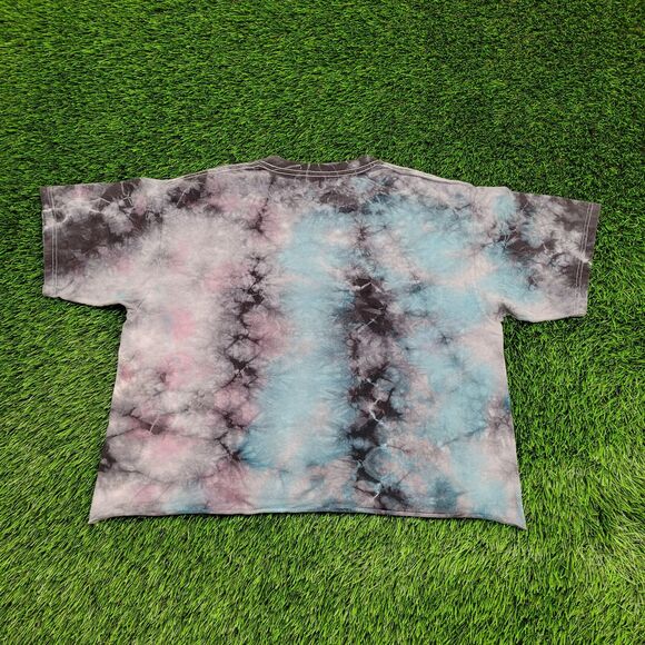 Rainbow Prism Cropped Shirt Womens Large 21x20 Gray - Picture 2 of 11